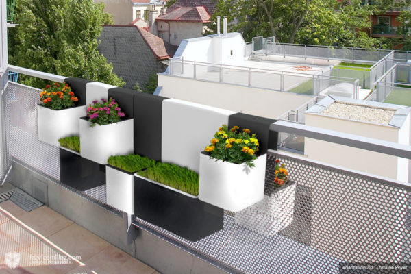 Kubes, jardinière pour balcon Kubes, jardinière pour balcon